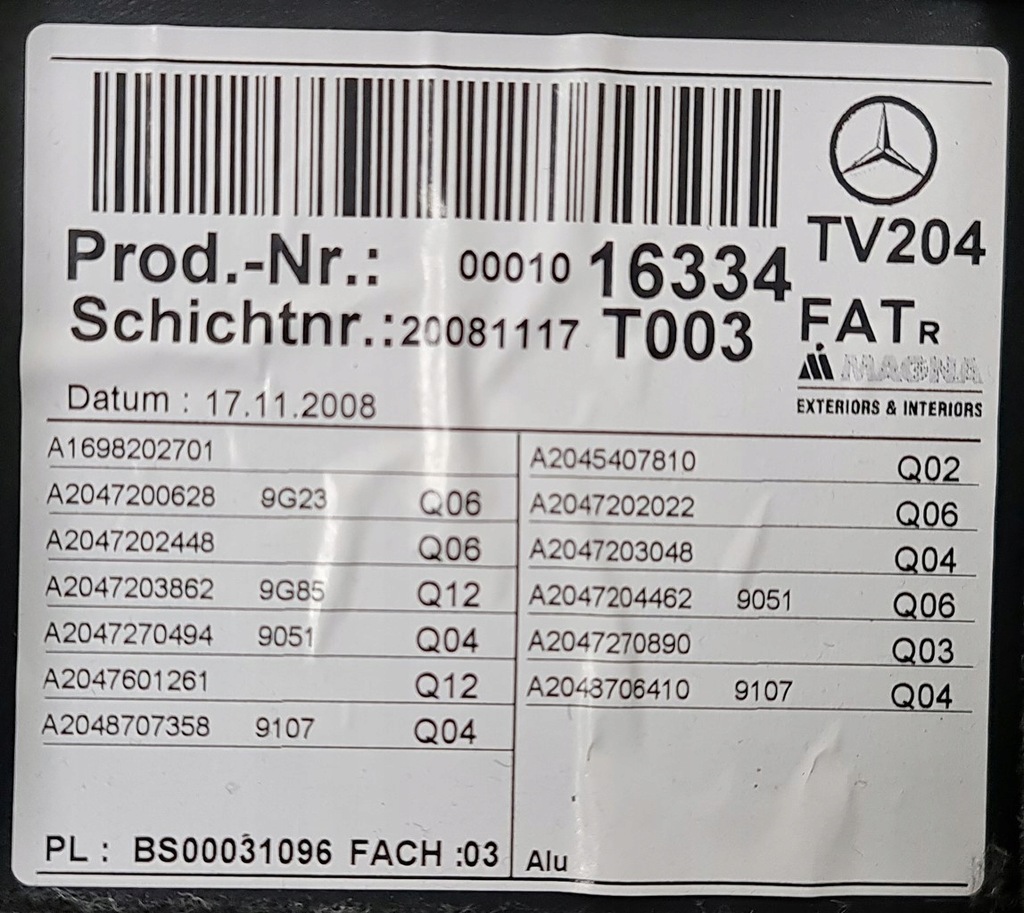 фото №8, Обивка обшивка правый перед mercedes glk x204 eu