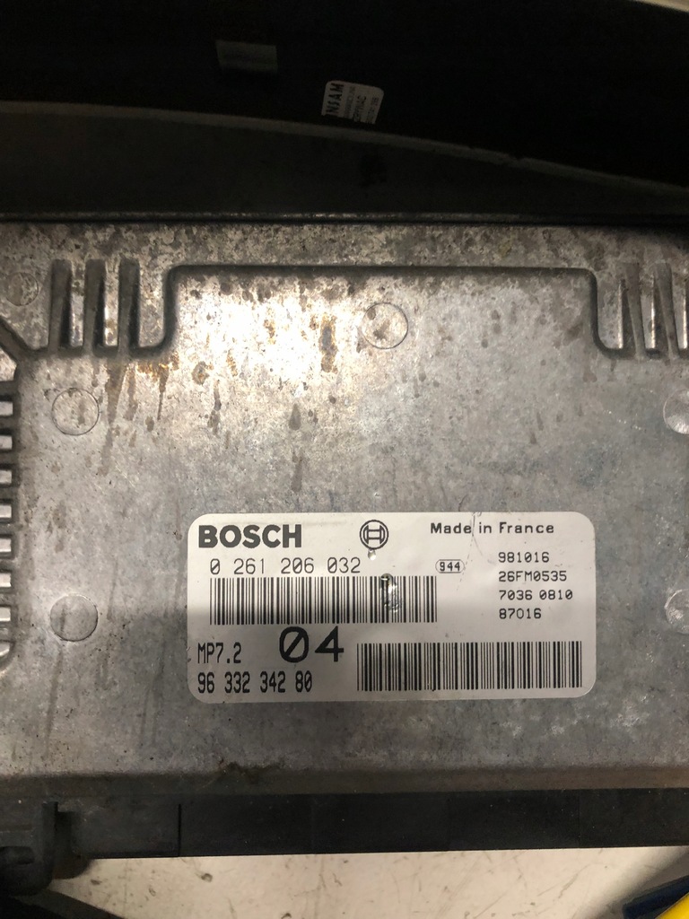 фото №5, Блок управления набор стартовый peugeot 206 1.4 0261206032 9633234280