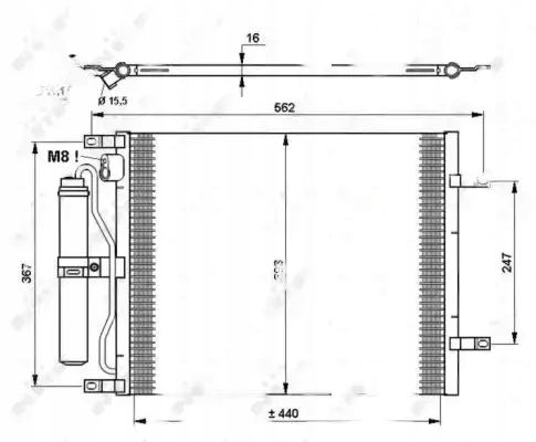 Купить Конденсатор радиатор кондиционера с осушитель
