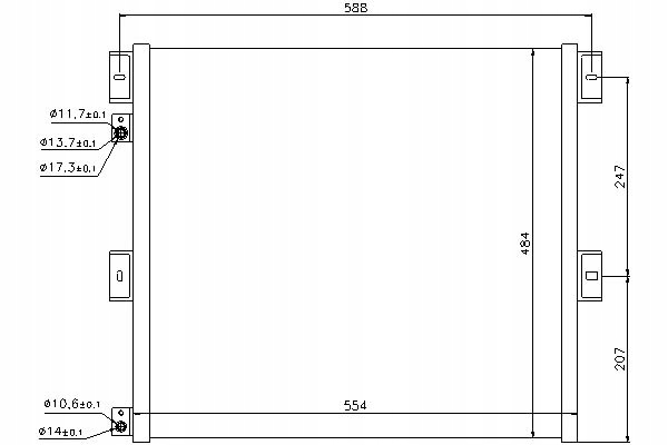 фото №2, Конденсатор кондиционера rvi midlum volvo fl ii fl i
