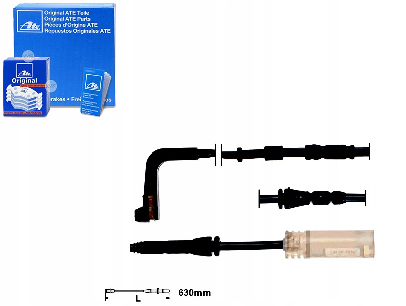 фото №1, Ate 24.8190-0264.2 контакт предупредительный, износ накладок тормозных