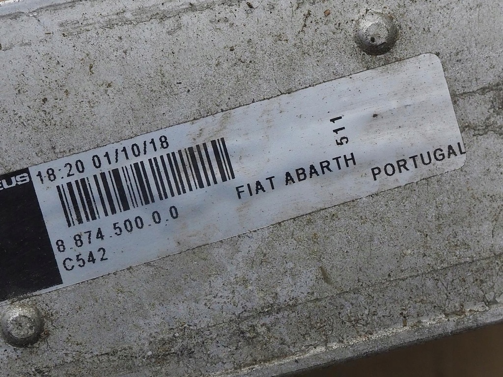 фото №10, Радиатор интеркулер fiat 500 abarth 887450000