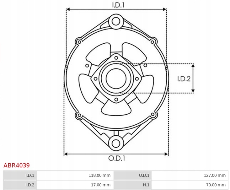 фото №3, Кронштейн, фланець привідний генератора as-pl abr4039