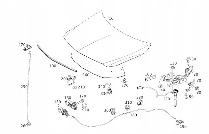 фото №1, Mercedes-benz оригинальный номер a1768800057 капот