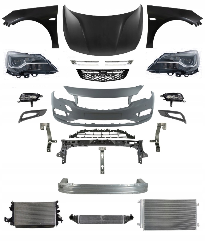 фото №1, Astra k 15- перед бампер капот pas лампа крыло