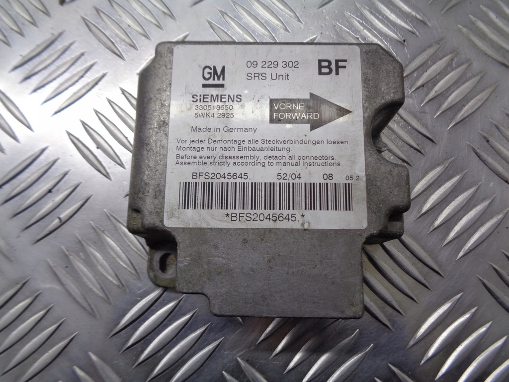 фото №1, Модуль подушка безпеки opel astra g 09229302bf