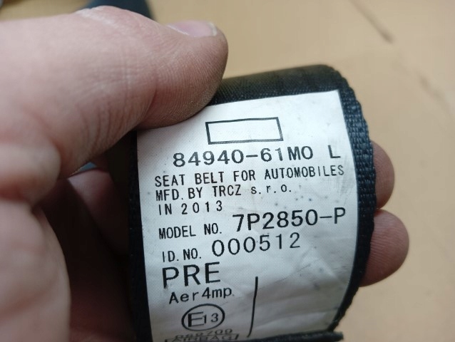 фото №12, Suzuki sx4 s-cross pas безопасности левый перед