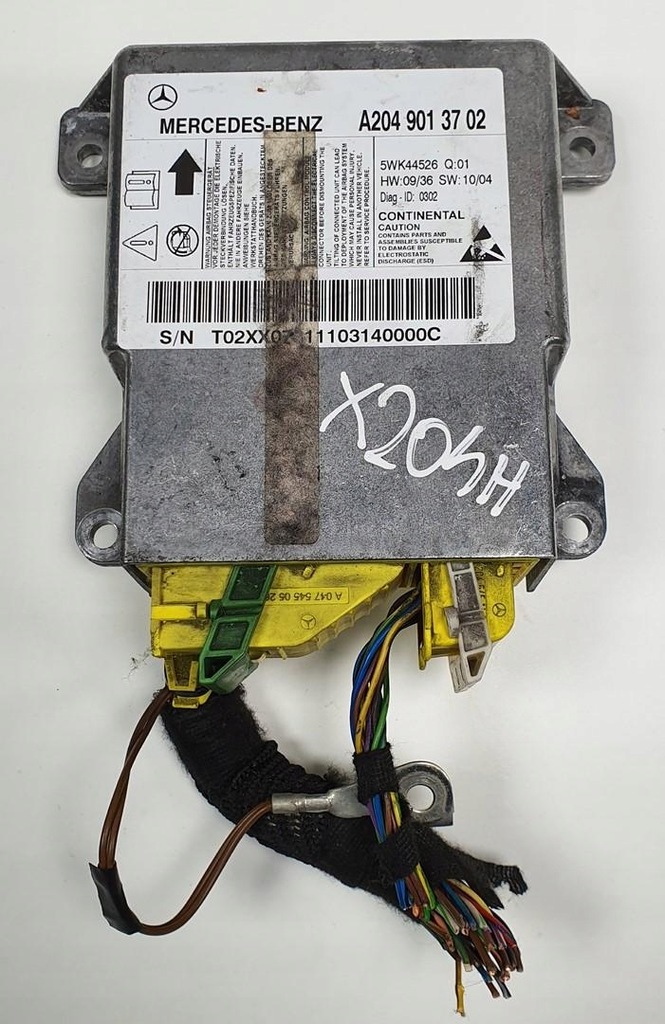 фото №1, Модуль датчик подушка безпеки mercedes glk x204 a2049013702