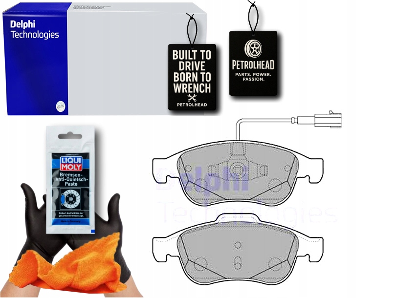 фото №1, Тормозные колодки тормозные перед alfa romeo giulietta 1.4 1.4lp #petrolhead pro+ kit3