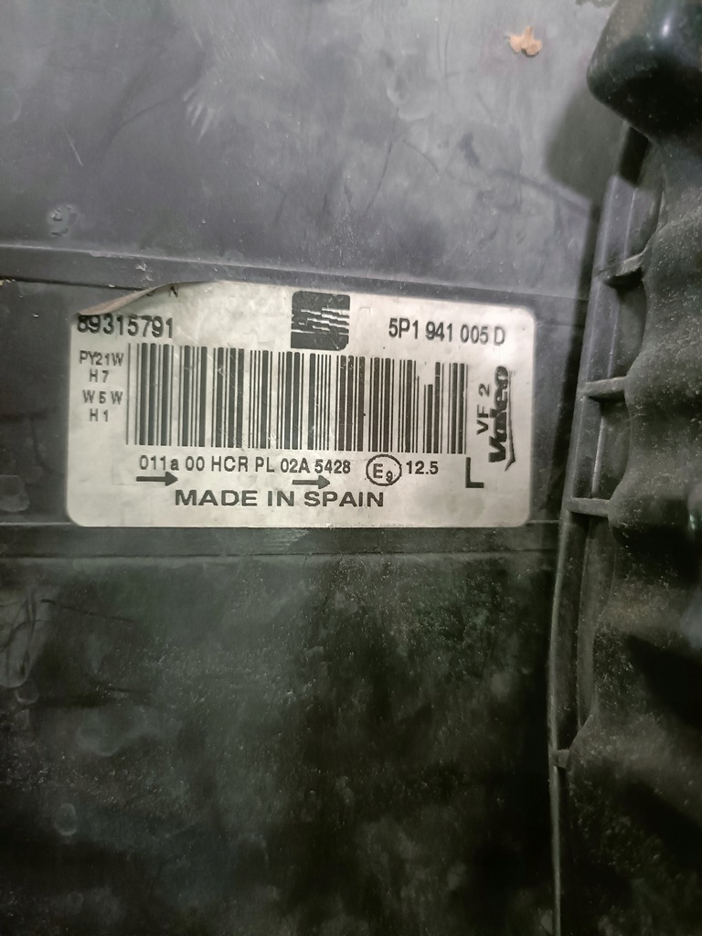 фото №6, Seat leon ii 05-09 r. лампа левый перед левая передняя valeo 5p1941005d