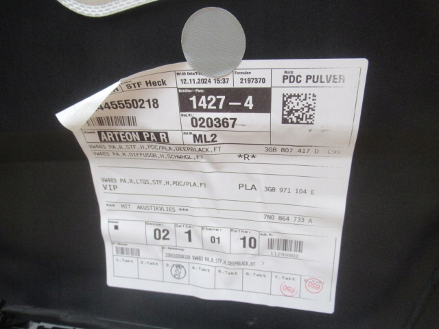 фото №5, Бампер задняя задний 6pdc vw arteon lift r "r" w цвет lc9x