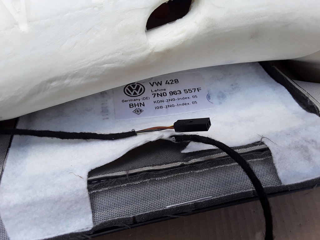 фото №8, Спинка перед ліва мат нагрівальна vw sharan 7n0 seat alhambra 7n0881775a