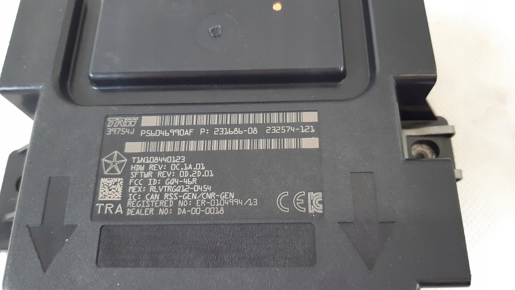 фото №9, Jeep cherokee kl 2.0 mtj бортовой компьютер замок зажигания bsi p56046990af, p56046989ac