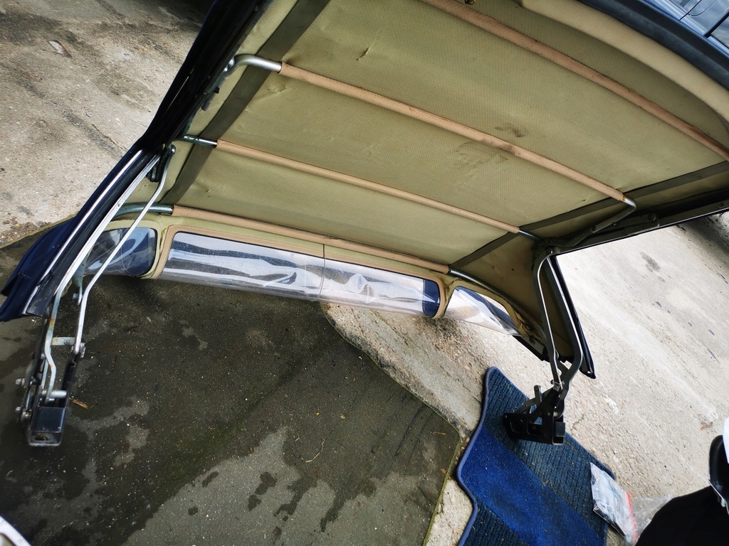 фото №13, Крыша мягкая крыша мягкий крыша niebieski каркас granatowy mercedes r107 sl107