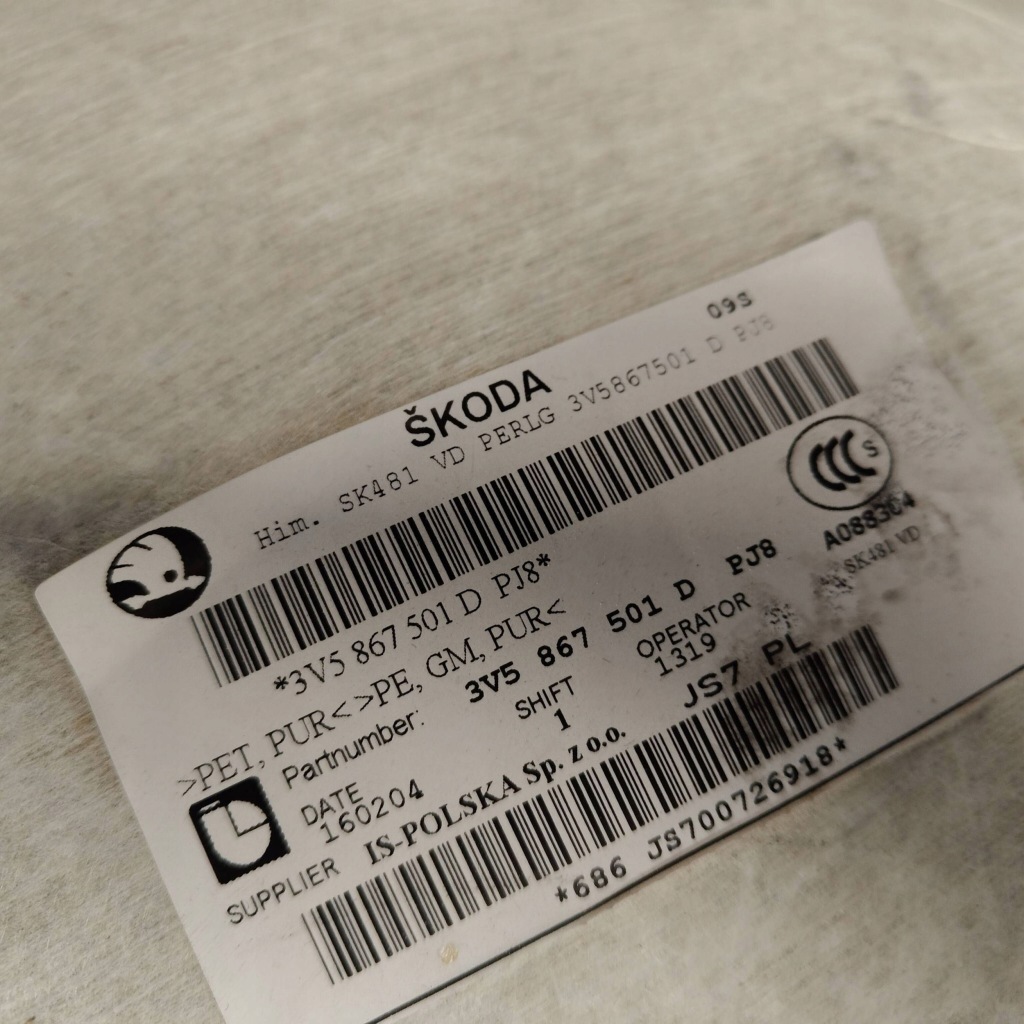 Потолок skoda superb b8 3v 3v5867501d Цена