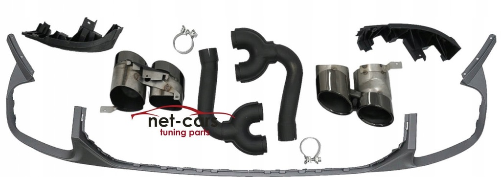 фото №9, Диффузор спойлер audi q8 18- s line sq8 насадки c