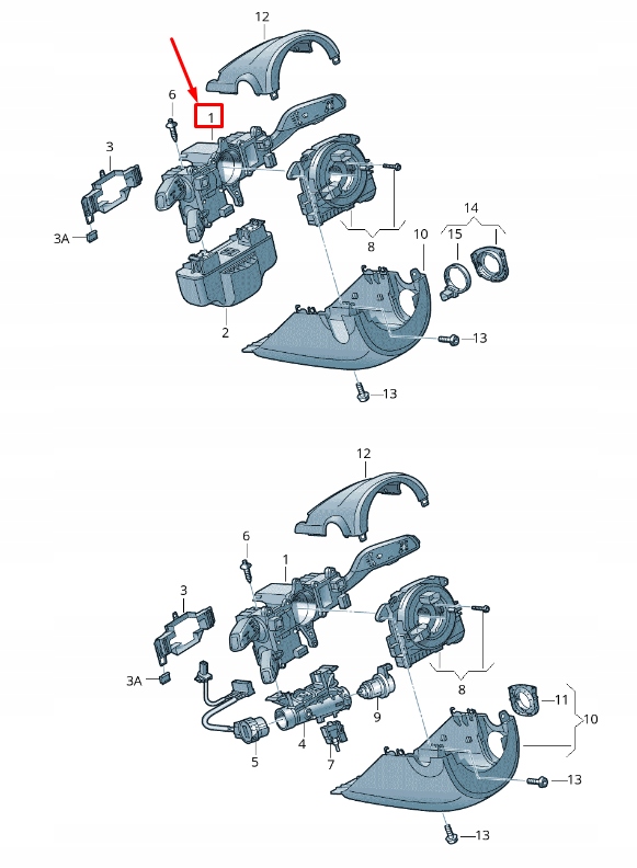 фото №1, Audi q3 8u руль колонка combi switch 8x0953502f4pk