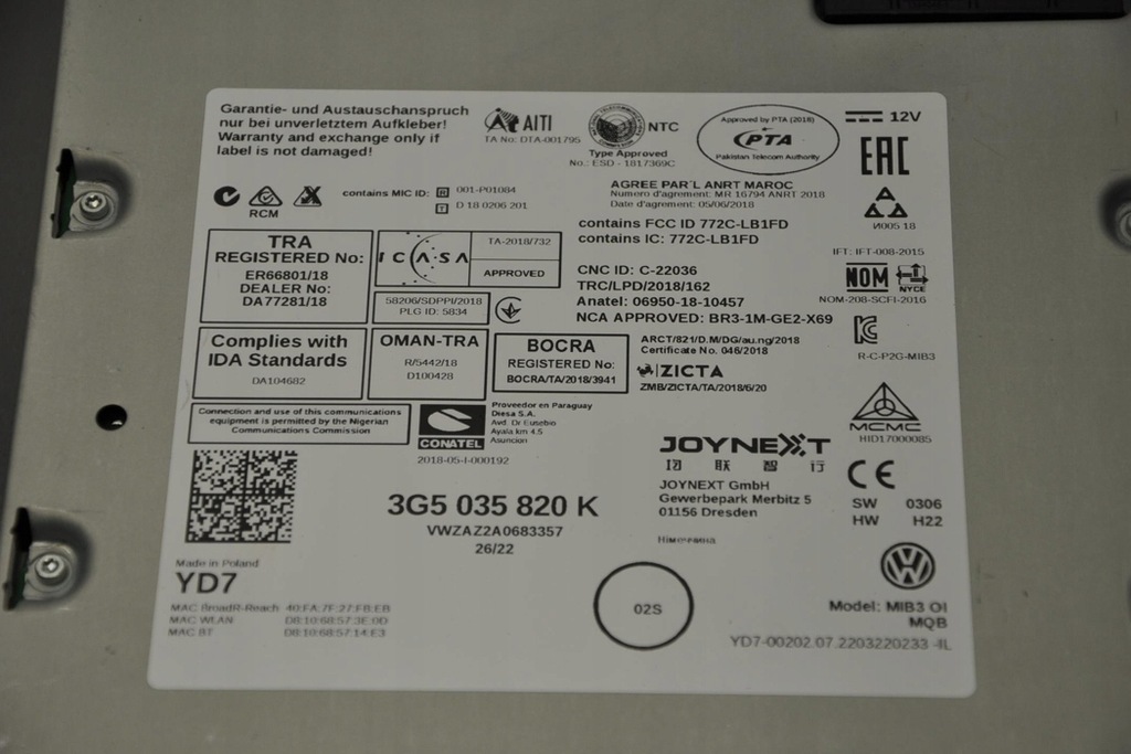 фото №9, Радіо з навігація vw t-roc a11 3g5035820k бензиновий 110kw 2022