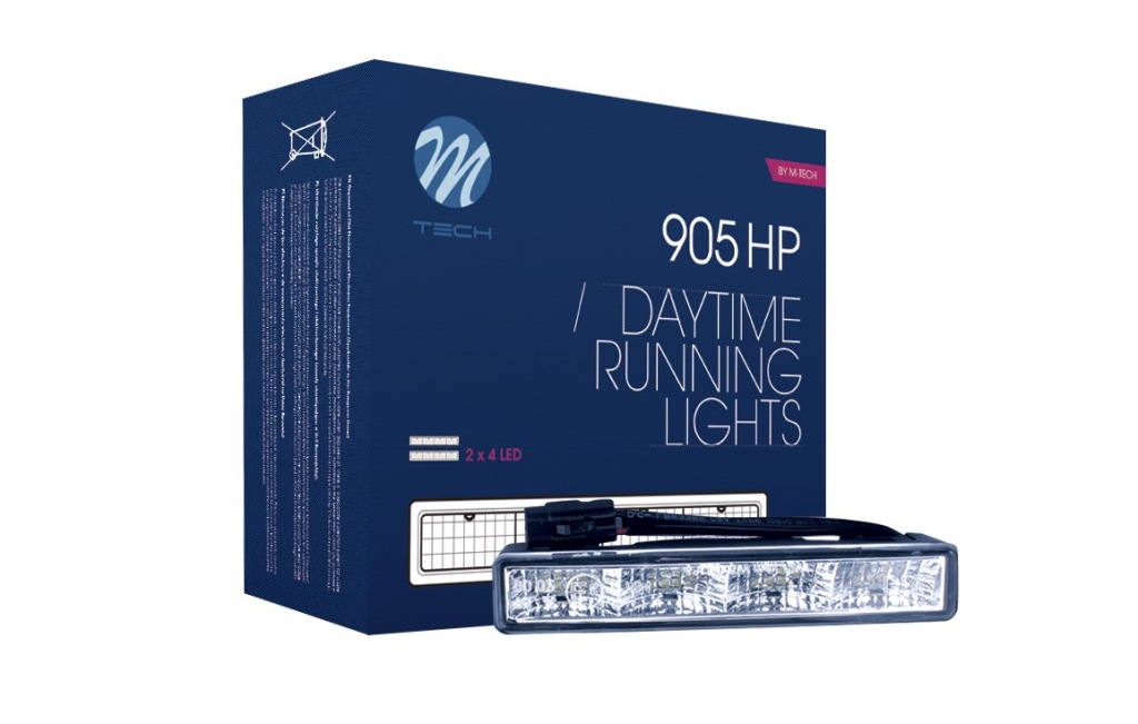 фото №1, Свет дневные drl led m-tech 905hp белый гомологация узкие