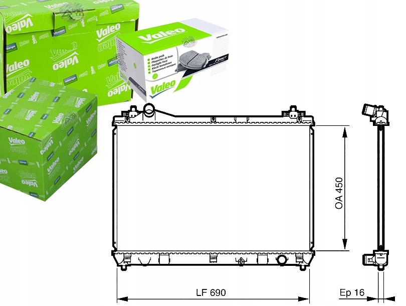 фото №1, Радиатор двигателя valeo 1770066j00