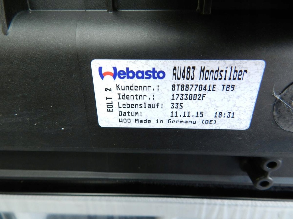 фото №12, Audi a5 8t люк 8t8877041e