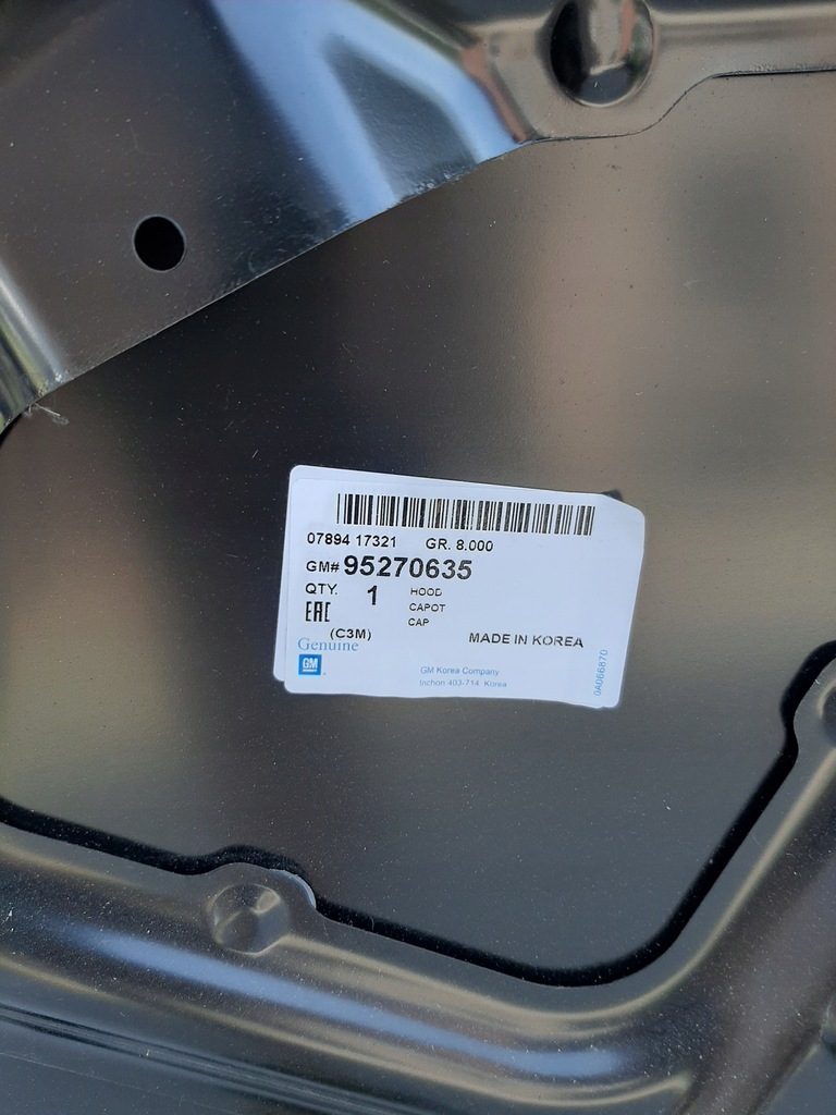 фото №10, Капот крышка двигателя chevrolet spark iii m300 2009-2015 nowa org 95270635