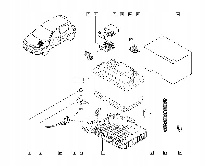 фото №8, Кронштейн кронштейн акумулятор renault оригінальний номер 244382477r