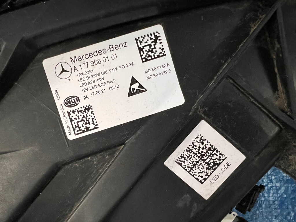 фото №6, Mercedes aklasa w177 ліва лампа performance