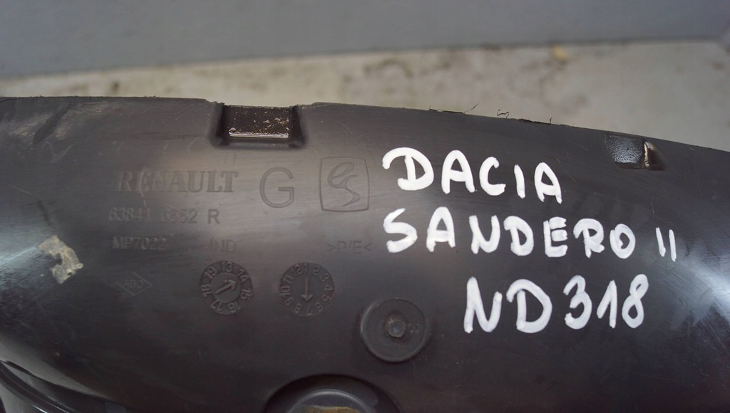 фото №9, Підкрилок лівий перед dacia sandero ii 638416552r nd318
