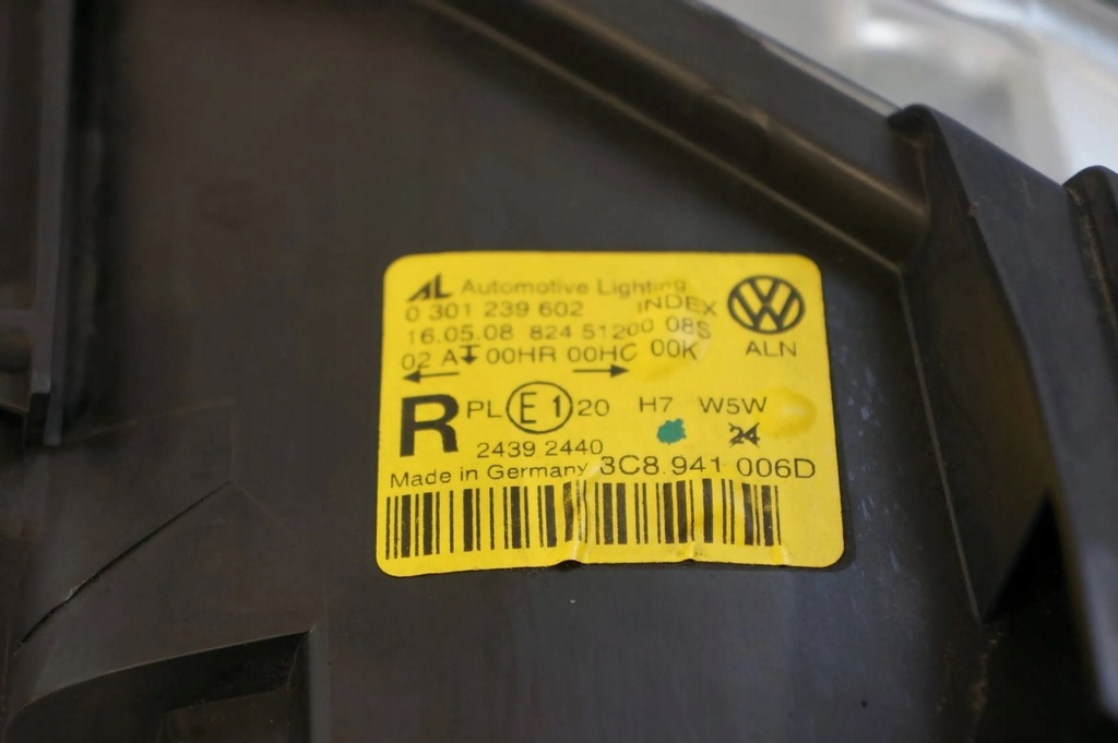 фото №7, Лампа права правий перед vw passat cc