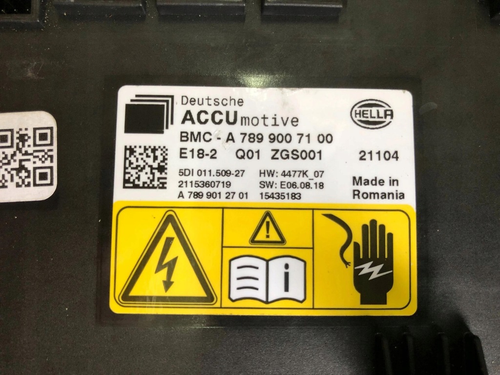 фото №3, Smart forfour w453 модуль акумулятора bmc 7899007100