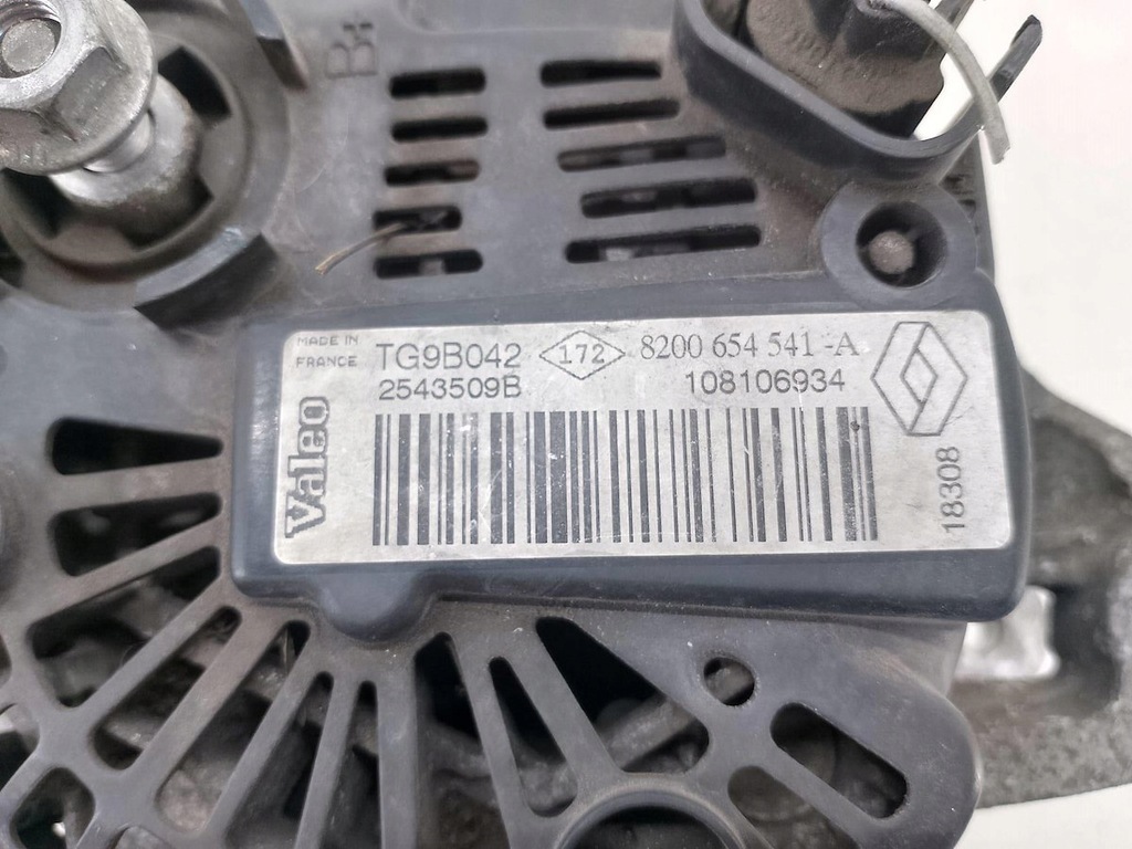 фото №7, Генератор renault twingo ii 8200654541-a 2543509b tg9b042 1.2 16v