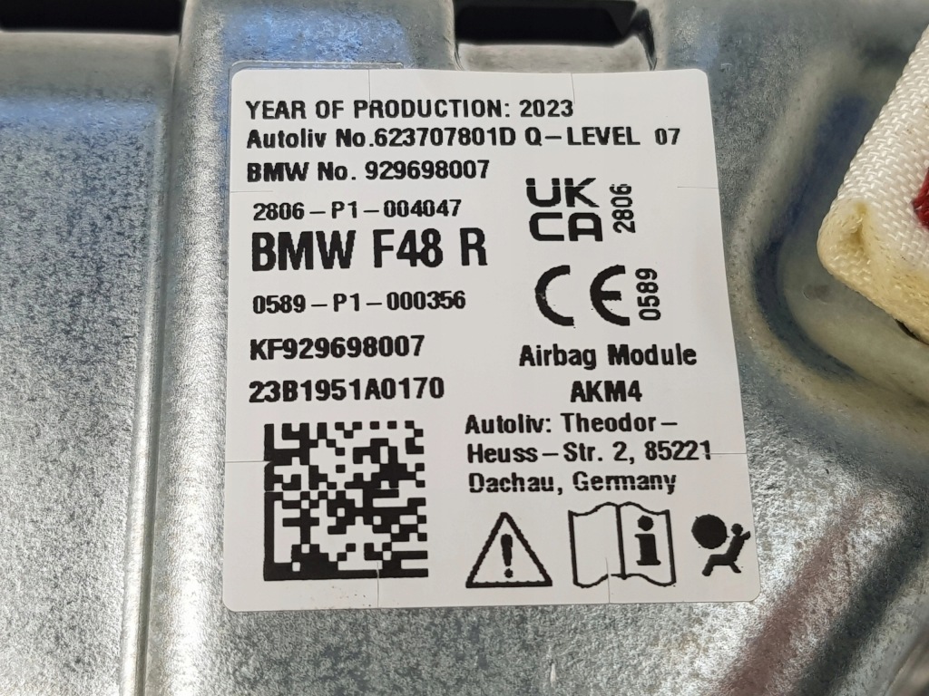 фото №10, Nowa оригінальна подушка повітряна колінна водія подушка безпеки bmw x1 f48