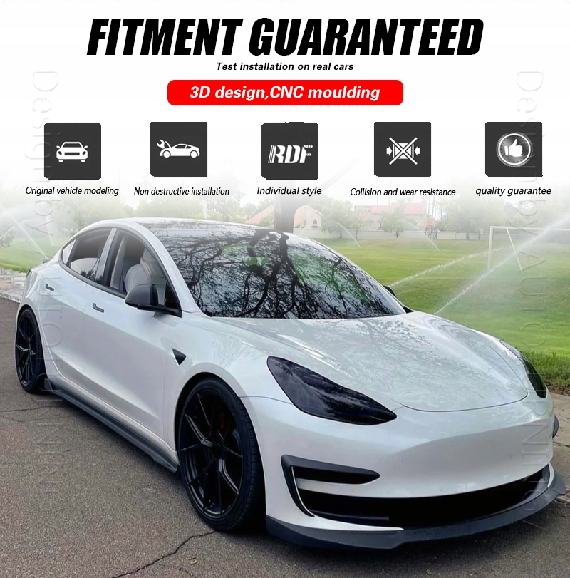 фото №3, Карбон спойлеры накладки порог накладки pod пороги tesla model 3 2017-2023