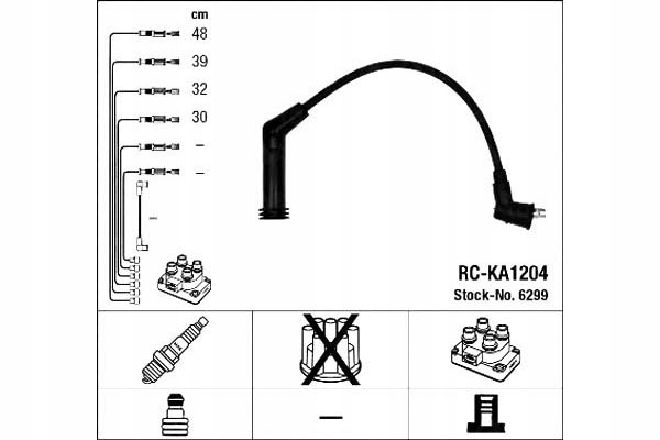 фото №1, Набор трубопровод зажигания ngk 6299