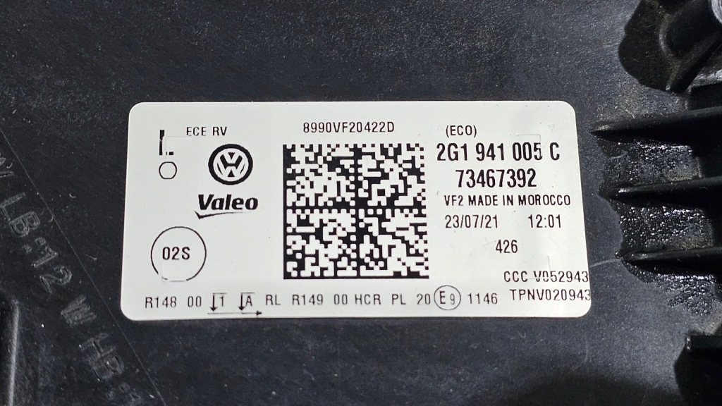 фото №14, Лампа ліва перед full led vw polo vi lift 2g1941005c