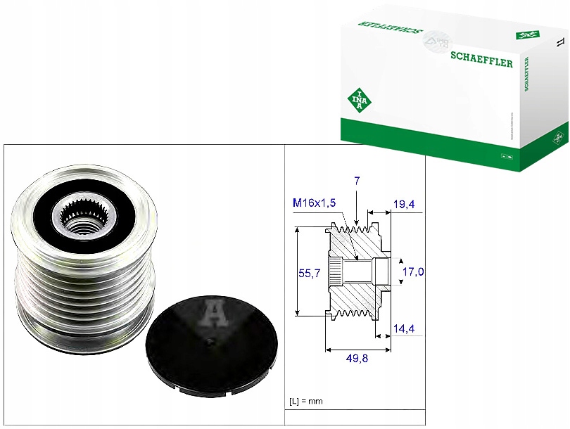 фото №15, Генератор - зчеплення односторонній ina 535 0165 10