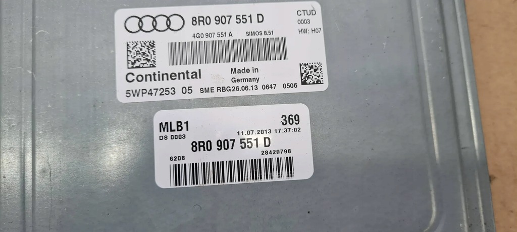 фото №6, Sq5 8r q5 lift бортовий комп'ютер блок керування двигуна 3.0 tfsi 8r0907551d