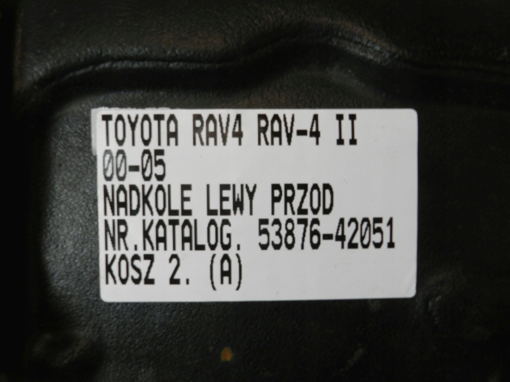 фото №10, Toyota rav4 rav-4 ii 00-05 подкрылок левая левый перед передние 53876-42051