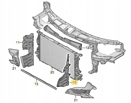 Бічна кермо  радіатора води audi a6 c7 11-14 Ціна