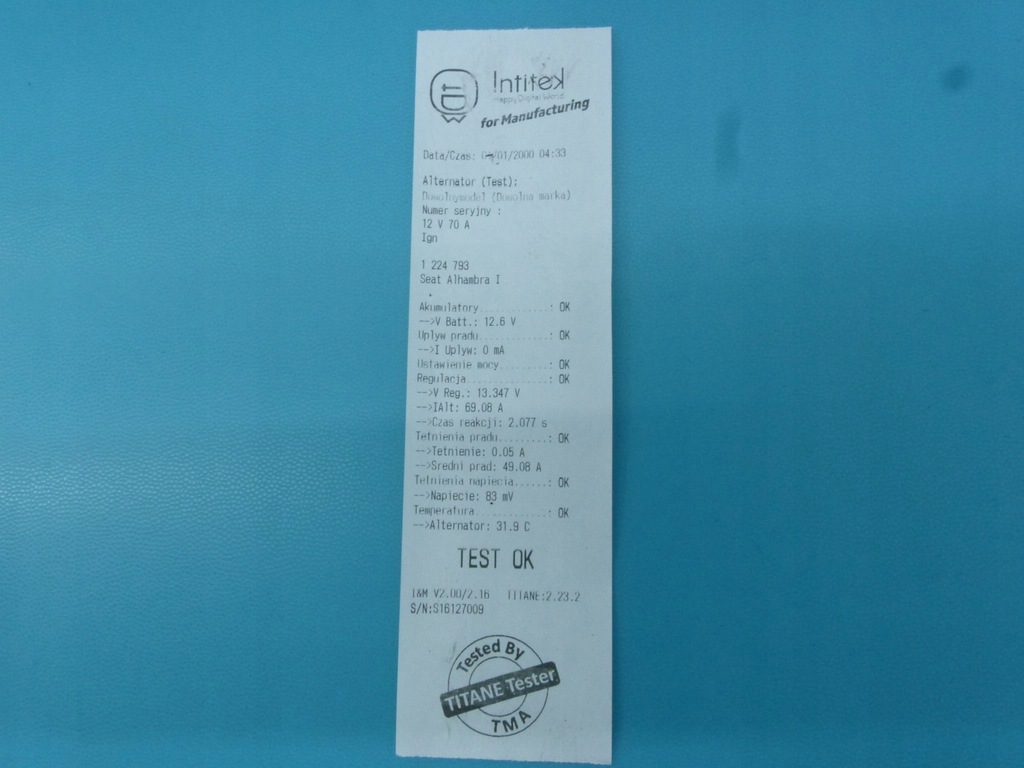 фото №5, Test генератор seat alhambra 1.9 tdi