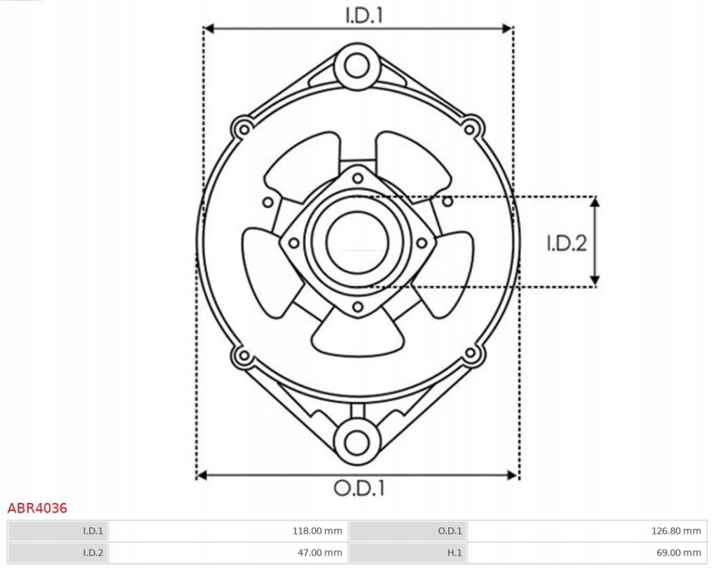 фото №6, Кронштейн, фланець привідний генератора as-pl abr4036