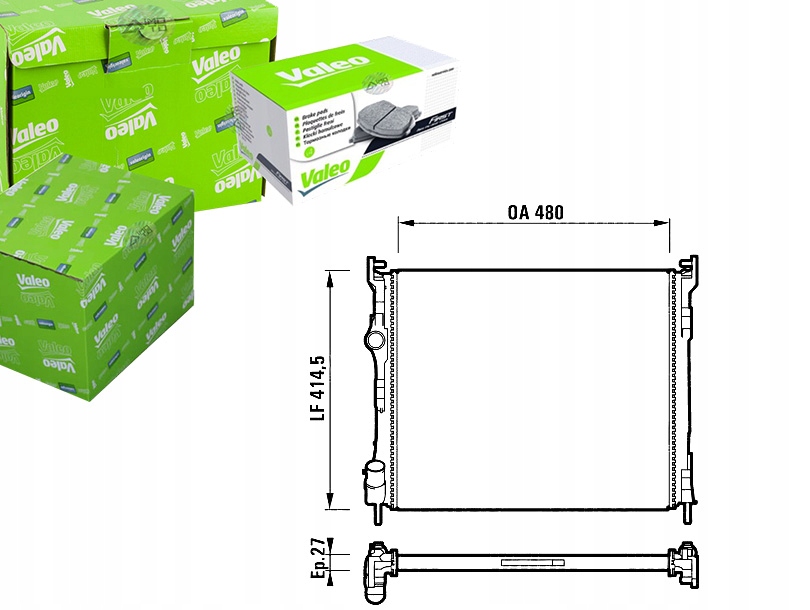 фото №1, Радиатор двигателя renault clio ii thalia i 1.5d -0