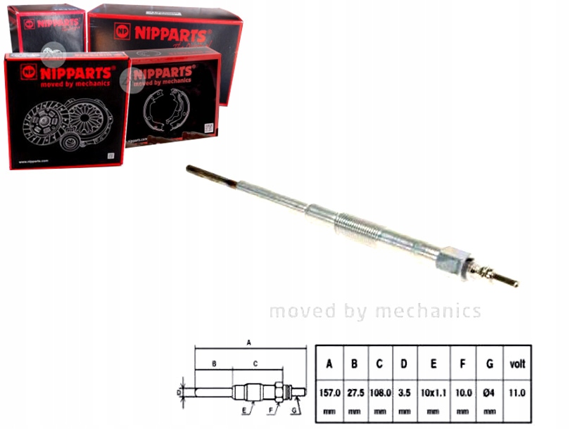 фото №1, Nipparts свічка розжарювання subaru forester impreza leg