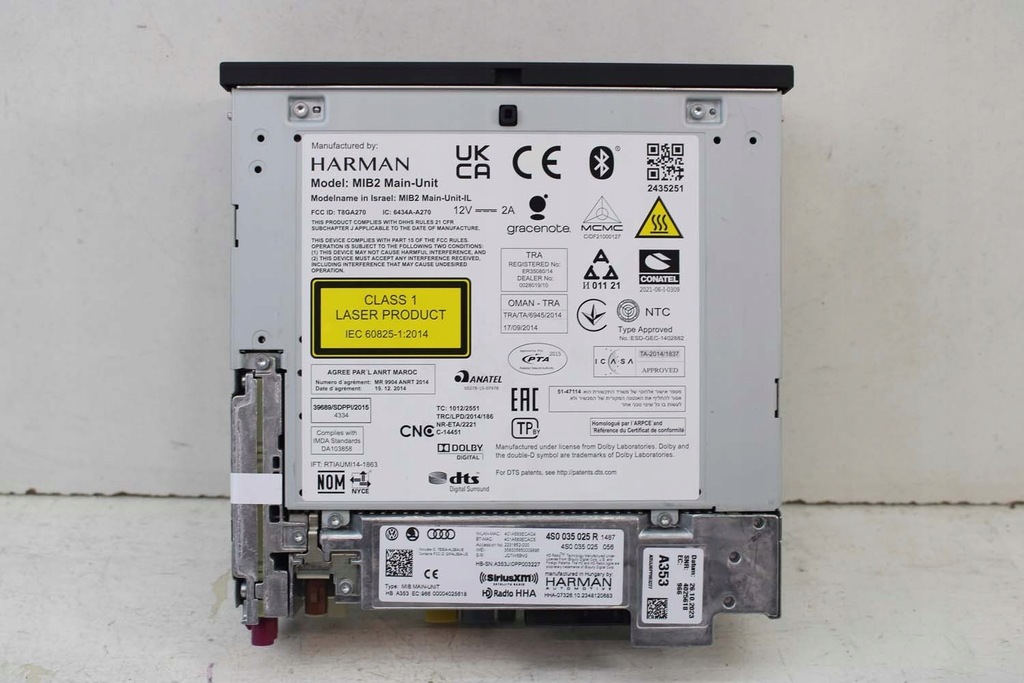 фото №9, Audi r8 зчитувач mmi 4s0035025r 4s0035027r mib ii s