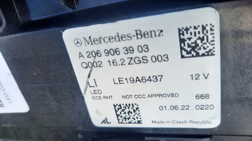 фото №6, Mercedes c-klasa w206 full led лампа передня