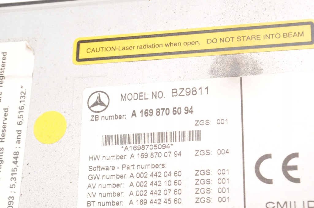 Mercedes w169 w245 радіо навігація a1698705094 Доставка