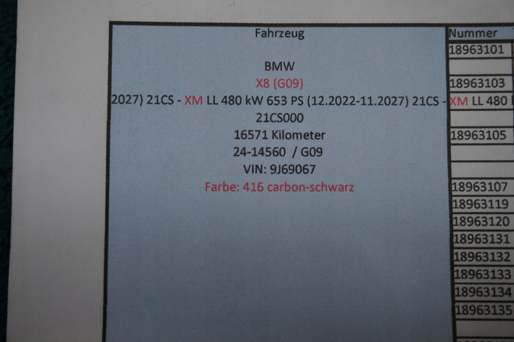 фото №7, Капот bmw xm x8 g09 416 оригінал