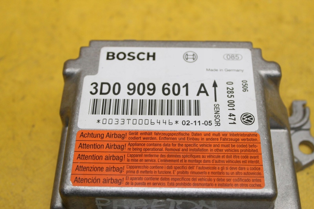 фото №5, Датчик датчик подушка безопасности vw phaeton 3d0909601a