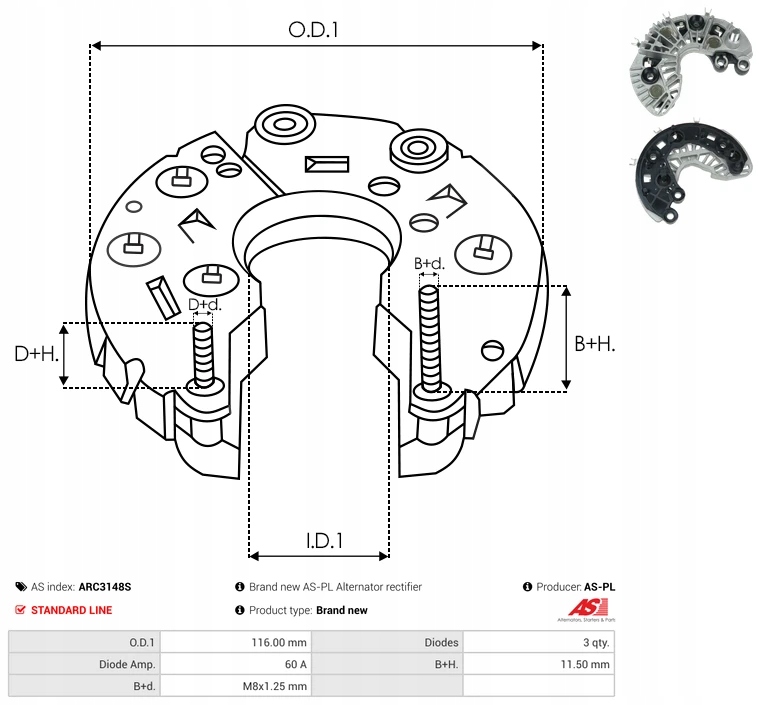 Диодный мост диодный генератора arc3148s typ valeo Доставка